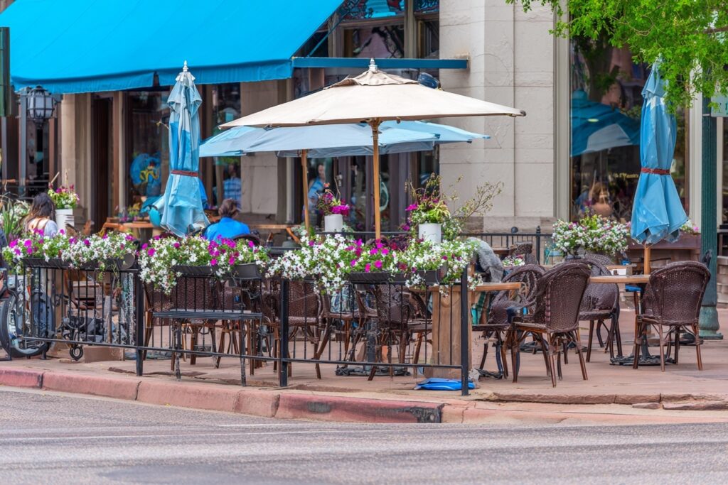outdoor patio downtown Best Places to Eat Lunch in Moab Utah